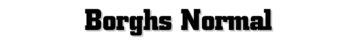 Borghs Normal font